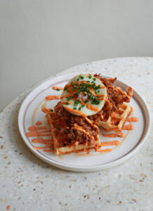 Happy from Kentucky breakfast at Lastriko – best Breakfast in Krakow Poland Old Town